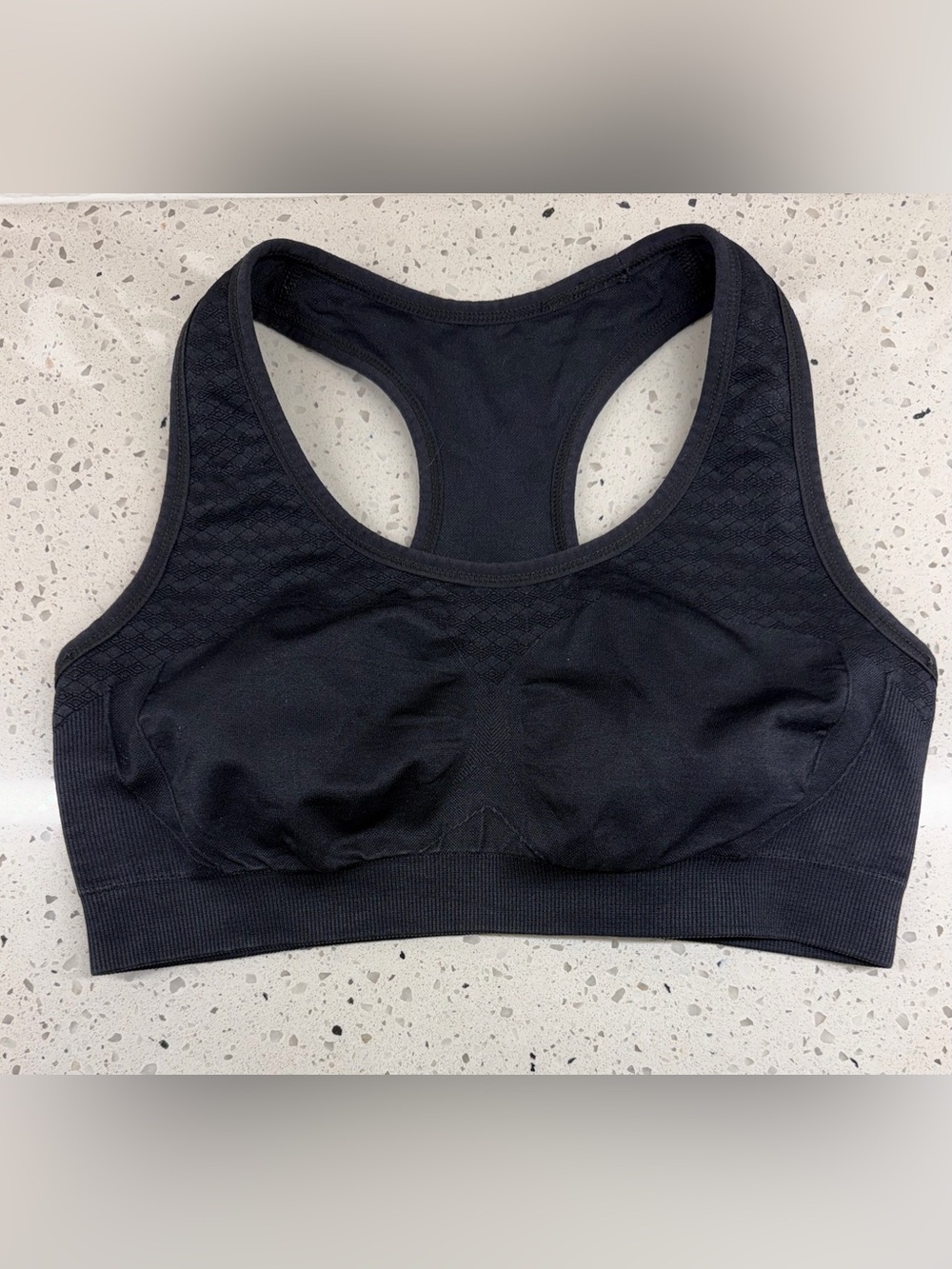Zella Women’s Black Seamless Racerback Sports Bra SZ M